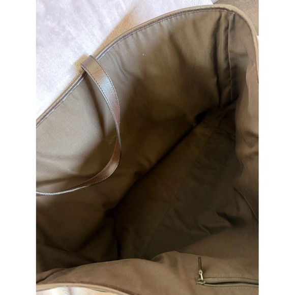 Gucci Y2K GG Monogram Metallic Brown Coated Canvas Leather Tote Bag Italy - Picture 14 of 14